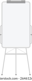Editable whiteboard vector for office presentation – clean horizontal board with metal frame for meeting, planning, or training visuals
