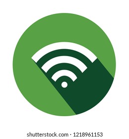 editable Wi-Fi signal vector icon, modern style, green and white flat color, simple design, new concept 