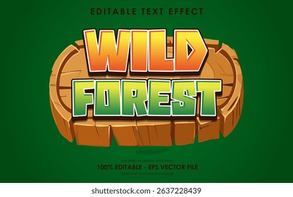 Editable wild forest text effect
