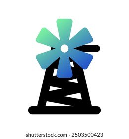 Editable windmill vector icon. Farm, building, structure. Part of a big icon set family. Perfect for web and app interfaces, presentations, infographics, etc