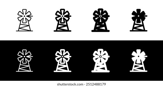 Editable windmill vector icon. Farm, building, structure. Part of a big icon set family. Perfect for web and app interfaces, presentations, infographics, etc