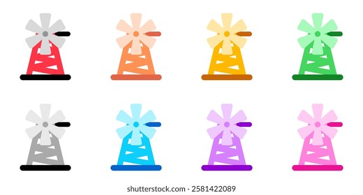 Editable windmill vector icon. Farm, building, structure. Part of a big icon set family. Perfect for web and app interfaces, presentations, infographics, etc