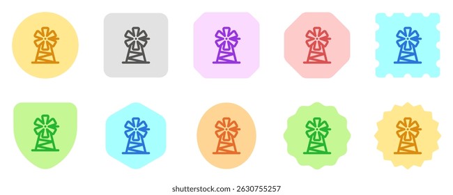Editable windmill vector icon. Farm, building, structure. Part of a big icon set family. Perfect for web and app interfaces, presentations, infographics, etc