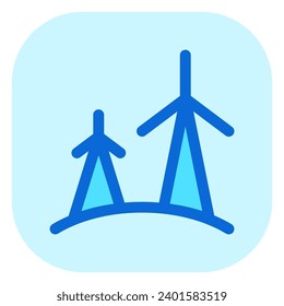 Editable windmill, wind energy, wind tower vector icon. Environment, ecology, eco-friendly. Part of a big icon set family. Perfect for web and app interfaces, presentations, infographics, etc