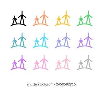 Editable windmill, wind energy, wind tower vector icon. Environment, ecology, eco-friendly. Part of a big icon set family. Perfect for web and app interfaces, presentations, infographics, etc