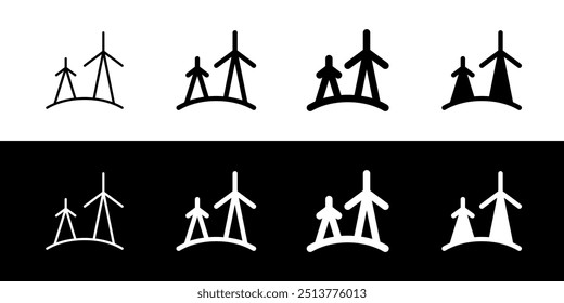 Editable windmill, wind energy, wind tower vector icon. Environment, ecology, eco-friendly. Part of a big icon set family. Perfect for web and app interfaces, presentations, infographics, etc