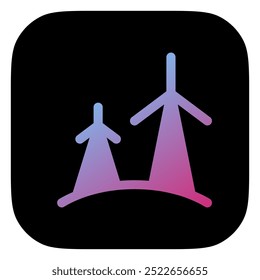 Editable windmill, wind energy, wind tower vector icon. Environment, ecology, eco-friendly. Part of a big icon set family. Perfect for web and app interfaces, presentations, infographics, etc