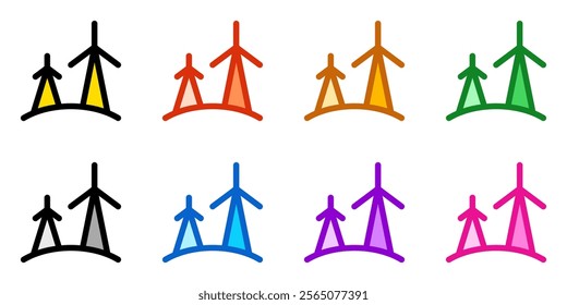 Editable windmill, wind energy, wind tower vector icon. Environment, ecology, eco-friendly. Part of a big icon set family. Perfect for web and app interfaces, presentations, infographics, etc