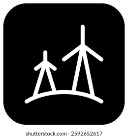 Editable windmill, wind energy, wind tower vector icon. Environment, ecology, eco-friendly. Part of a big icon set family. Perfect for web and app interfaces, presentations, infographics, etc