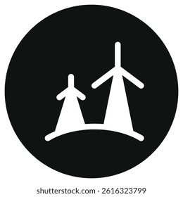 Editable windmill, wind energy, wind tower vector icon. Environment, ecology, eco-friendly. Part of a big icon set family. Perfect for web and app interfaces, presentations, infographics, etc