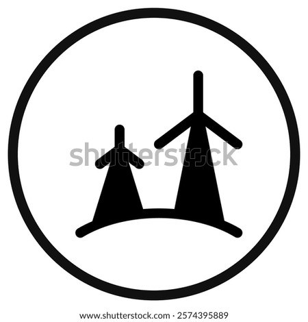 Editable windmill, wind energy, wind tower vector icon. Environment, ecology, eco-friendly. Part of a big icon set family. Perfect for web and app interfaces, presentations, infographics, etc