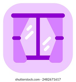 Editable window and curtain vector icon. Part of a big icon set family. Perfect for web and app interfaces, presentations, infographics, etc