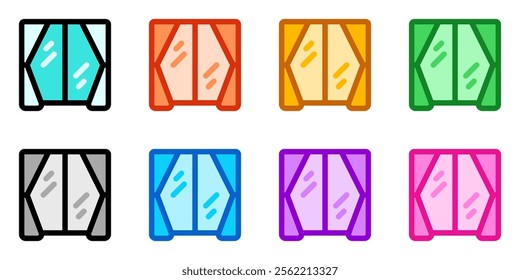 Editable window and curtain vector icon. Part of a big icon set family. Perfect for web and app interfaces, presentations, infographics, etc