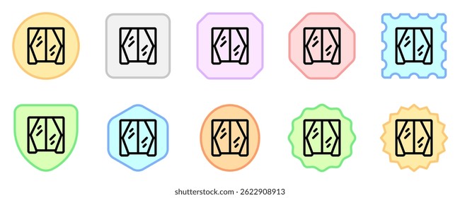 Editable window and curtain vector icon. Part of a big icon set family. Perfect for web and app interfaces, presentations, infographics, etc