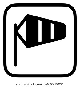 Editable windsock vector icon. Part of a big icon set family. Perfect for web and app interfaces, presentations, infographics, etc