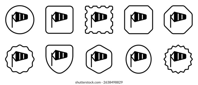 Editable windsock vector icon. Part of a big icon set family. Perfect for web and app interfaces, presentations, infographics, etc