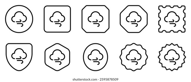 Editable windy cloud vector icon. Part of a big icon set family. Perfect for web and app interfaces, presentations, infographics, etc