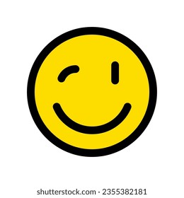 Editable winky face, winking eye, ok, tease vector icon. Part of a big icon set family. Perfect for web and app interfaces, presentations, infographics, etc
