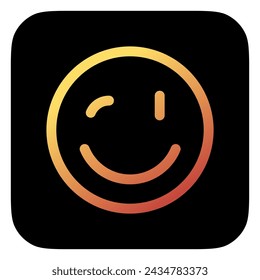 Editable winky face, winking eye, ok, tease vector icon. Part of a big icon set family. Perfect for web and app interfaces, presentations, infographics, etc