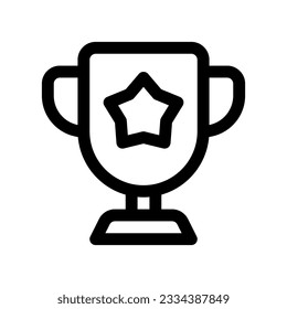 Editable winning trophy vector icon. Video game, game elements. Part of a big icon set family. Perfect for web and app interfaces, presentations, infographics, etc