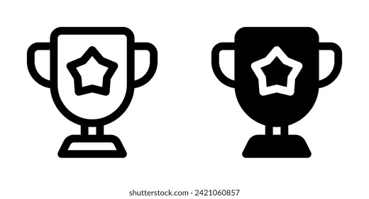 Editable winning trophy vector icon. Video game, game elements. Part of a big icon set family. Perfect for web and app interfaces, presentations, infographics, etc