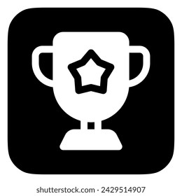 Editable winning trophy vector icon. Video game, game elements. Part of a big icon set family. Perfect for web and app interfaces, presentations, infographics, etc
