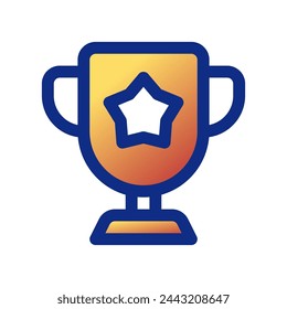Editable winning trophy vector icon. Video game, game elements. Part of a big icon set family. Perfect for web and app interfaces, presentations, infographics, etc