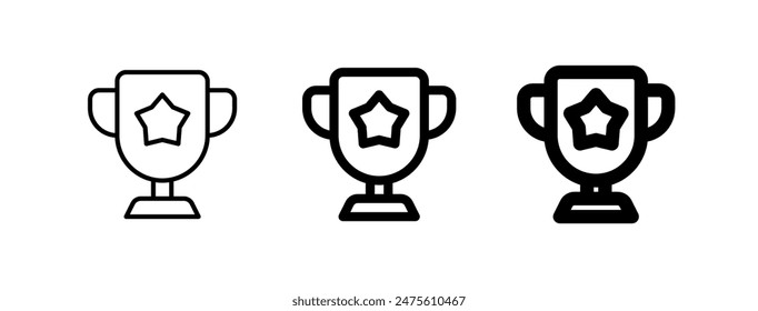 Editable winning trophy vector icon. Video game, game elements. Part of a big icon set family. Perfect for web and app interfaces, presentations, infographics, etc