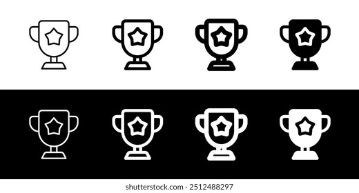 Editable winning trophy vector icon. Video game, game elements. Part of a big icon set family. Perfect for web and app interfaces, presentations, infographics, etc