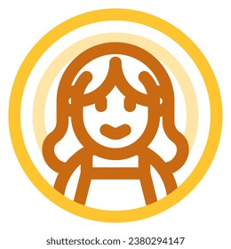 Editable woman wearing blouse avatar vector icon. User, profile, identity, persona. Part of a big icon set family. Perfect for web and app interfaces, presentations, infographics, etc