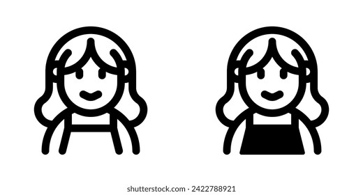 Editable woman wearing blouse avatar vector icon. User, profile, identity, persona. Part of a big icon set family. Perfect for web and app interfaces, presentations, infographics, etc