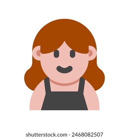 Editable woman wearing blouse avatar vector icon. User, profile, identity, persona. Part of a big icon set family. Perfect for web and app interfaces, presentations, infographics, etc