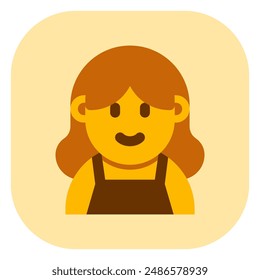 Editable woman wearing blouse avatar vector icon. User, profile, identity, persona. Part of a big icon set family. Perfect for web and app interfaces, presentations, infographics, etc