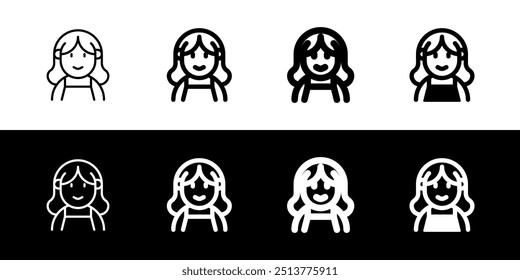 Editable woman wearing blouse avatar vector icon. User, profile, identity, persona. Part of a big icon set family. Perfect for web and app interfaces, presentations, infographics, etc