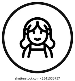 Editable woman wearing blouse avatar vector icon. User, profile, identity, persona. Part of a big icon set family. Perfect for web and app interfaces, presentations, infographics, etc