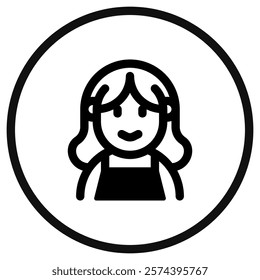 Editable woman wearing blouse avatar vector icon. User, profile, identity, persona. Part of a big icon set family. Perfect for web and app interfaces, presentations, infographics, etc