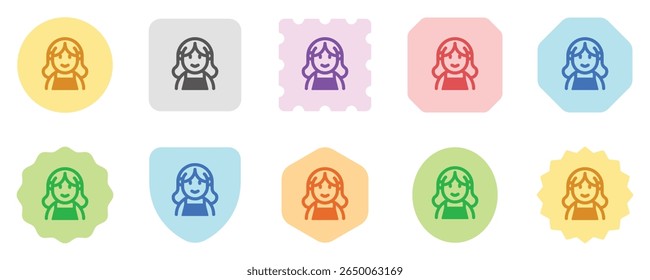 Editable woman wearing blouse avatar vector icon. User, profile, identity, persona. Part of a big icon set family. Perfect for web and app interfaces, presentations, infographics, etc