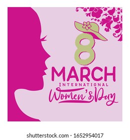 Editable Women's Day Post Template Social Media Banners for Digital Marketing. Promotion Brand Fashion. Food. Stories. Square. Streaming. Vector Illustration