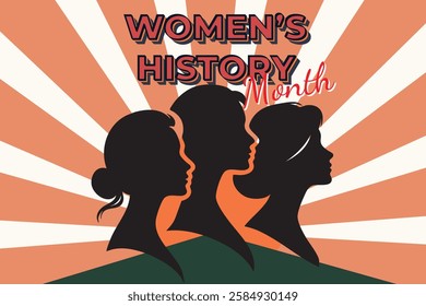 Editable Women's History Month Celebration and Feminist Empowerment and Equality Illustration