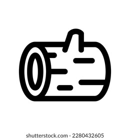 Leña editable, log, icono vectorial de leña. Parte de una familia de iconos grandes. Perfecto para interfaces web y de aplicaciones, presentaciones, infografías, etc