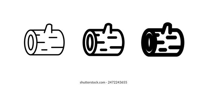 Leña editable, tronco, Vector de leña. Parte de una gran familia de iconos. Perfecto para interfaces de Web y App, presentaciones, infografías, etc