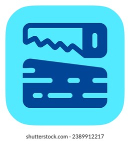 Editable wood saw, wooden plank, lumber, timber vector icon. Construction, tools, industry. Part of a big icon set family. Perfect for web and app interfaces, presentations, infographics, etc