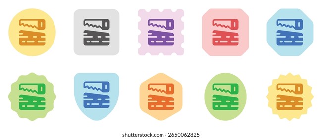 Editable wood saw, wooden plank, lumber, timber vector icon. Construction, tools, industry. Part of a big icon set family. Perfect for web and app interfaces, presentations, infographics, etc