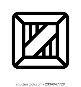 Editable wooden crate, package vector icon. Shipping, delivery, e-commerce, transport, logistics. Part of a big icon set family. Perfect for web and app interfaces, presentations, infographics, etc