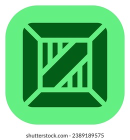 Cajada de madera editable, icono del vector del paquete. Envío, entrega, comercio electrónico, transporte, logística. Parte de una familia de iconos grandes. Perfecto para interfaces web y de aplicaciones, presentaciones, infografías, etc