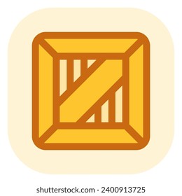 Editable wooden crate, package vector icon. Shipping, delivery, e-commerce, transport, logistics. Part of a big icon set family. Perfect for web and app interfaces, presentations, infographics, etc