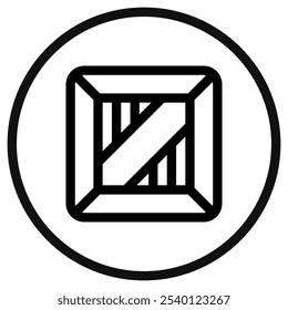 Cajón de madera editable, icono de Vector de paquete. Envío, entrega, comercio electrónico, transporte, logística. Parte de una gran familia de iconos. Perfecto para interfaces de Web y App, presentaciones, infografías, etc