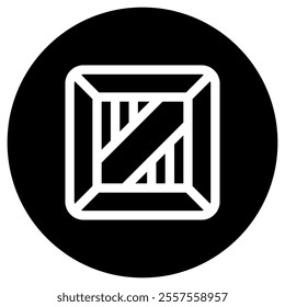 Editable wooden crate, package vector icon. Shipping, delivery, e-commerce, transport, logistics. Part of a big icon set family. Perfect for web and app interfaces, presentations, infographics, etc