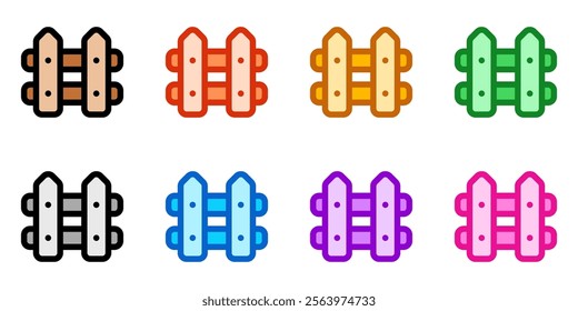 Editable wooden fence vector icon. Building, structure, infrastructure. Part of a big icon set family. Perfect for web and app interfaces, presentations, infographics, etc