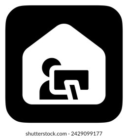 Editable work or learn from home vector icon. Online learning, course, tutorial. Part of a big icon set family. Perfect for web and app interfaces, presentations, infographics, etc